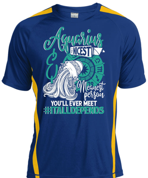 Aquarius Nicest Meanest Person T Shirt, Being An Aquarius T Shirt, Cool Shirt