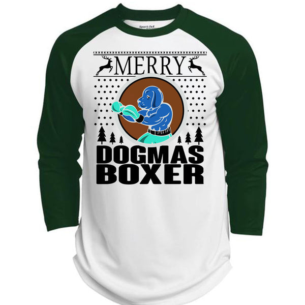 Merry Dogmas Boxer T Shirt, Happy New Year T Shirt, Awesome T-Shirts  (Polyester Game Baseball Jersey)