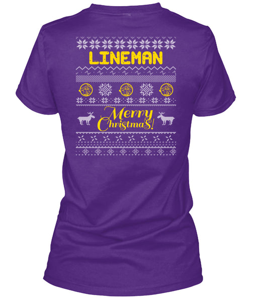 Lineman Merry Christmas T Shirt, Being A Lineman T Shirt