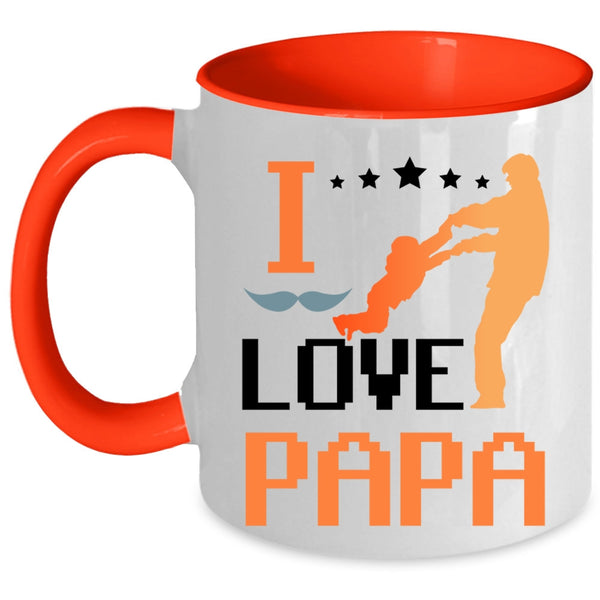 Best Gift For My Son Coffee Mug, I Love Papa Accent Mug