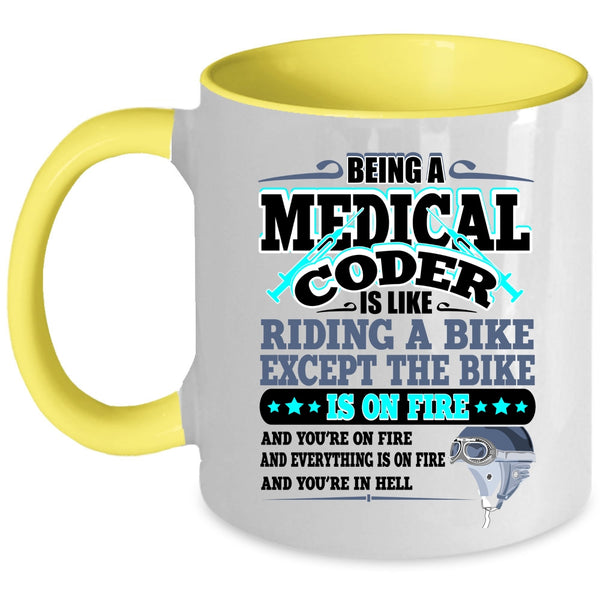 Awesome Medical Coder Coffee Mug, Being A Medical Coder Accent Mug
