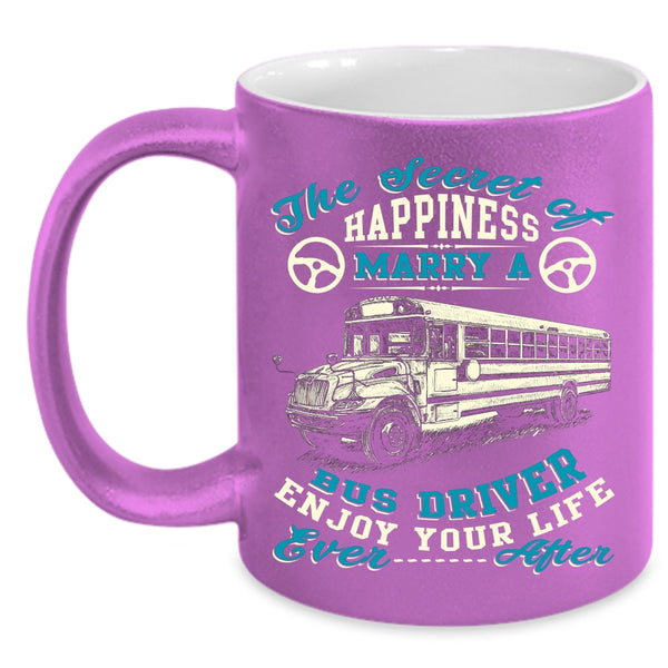 Marry A Bus Driver Coffee Mug, Just Married Coffee Cup