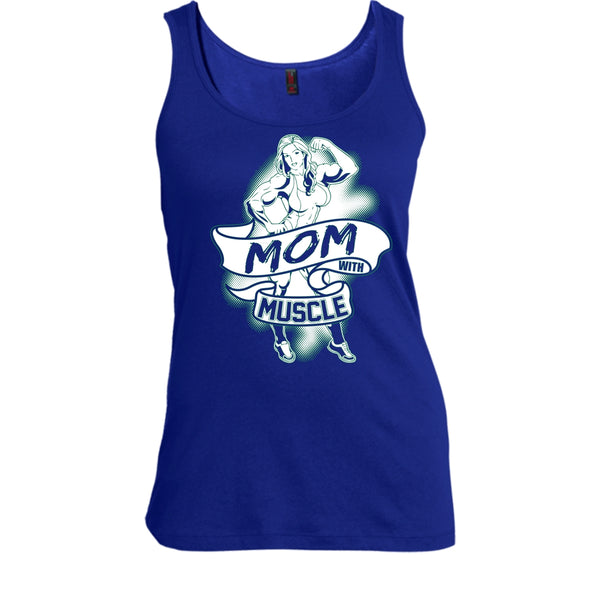 Mom With Muscle T Shirt, Gift For Mom Tank Top