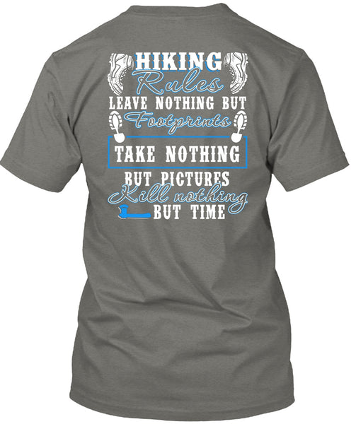 Hiking Rules T Shirt, Footprint T Shirt