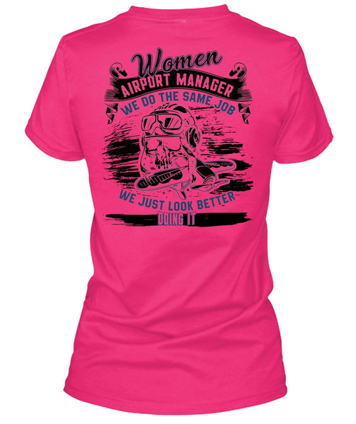 Women Aiport Manager T Shirt, I Love Manager T Shirt