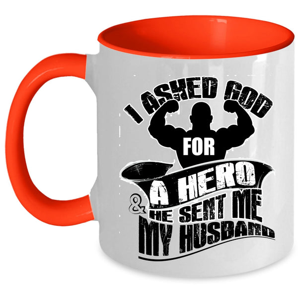 I Love My Husband Coffee Mug, God Sent Me My Husband Accent Mug