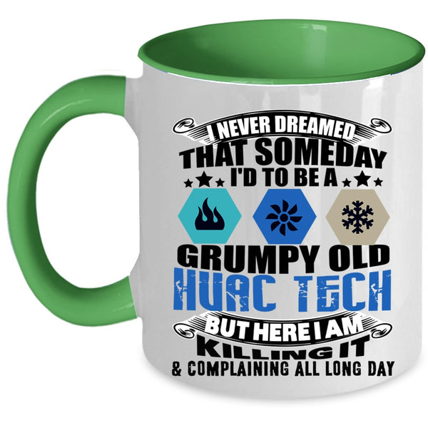 Cool Grandpa Coffee Mug, I'd To Be A Grampy Old Hvac Tech Accent Mug