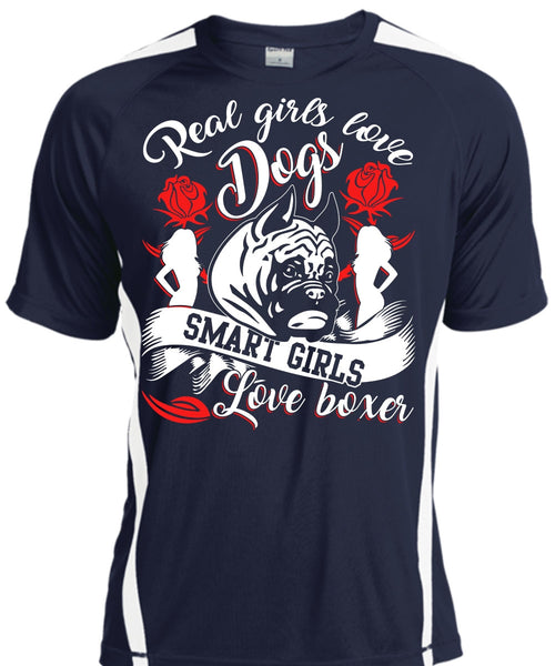 Real Girls Love Dogs T Shirt, Smart Girls Love Boxer T Shirt, Cool Shirt