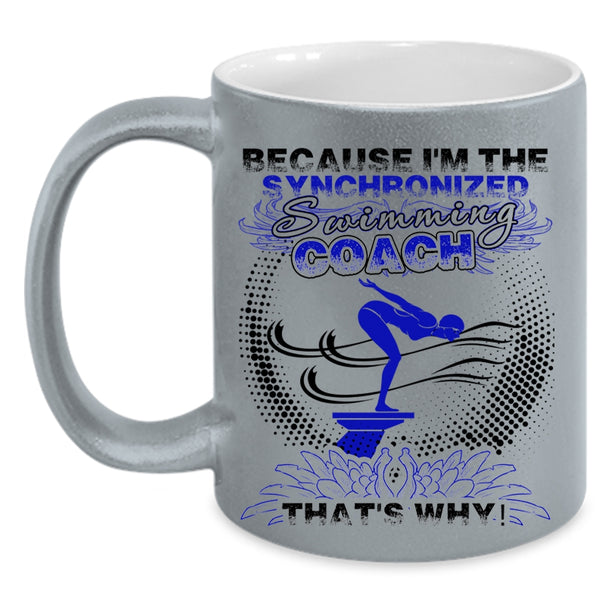 Awesome Swimming Coach Coffee Mug, I'm The Swimming Coach Accent Mug