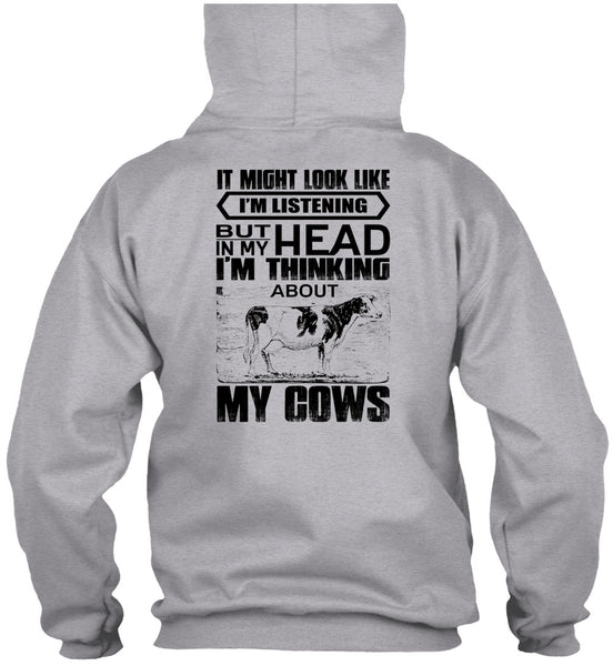 I'm Think About My Cows T Shirt, I Love Farming T Shirt