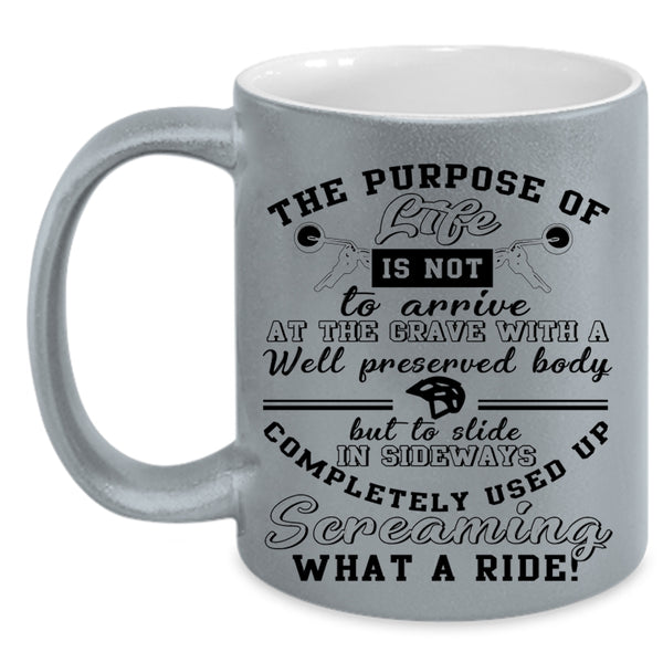 Awesome Motorcycles Coffee Mug, The Purpose Of Life Accent Mug