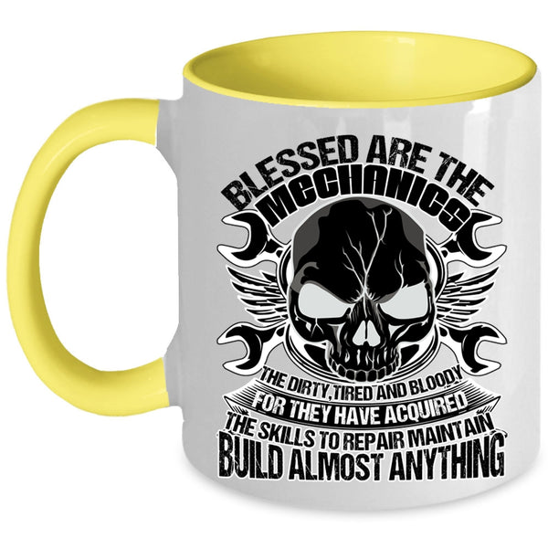 Best Gift For My Husband Coffee Mug, Blessed Are The Mechanics Accent Mug