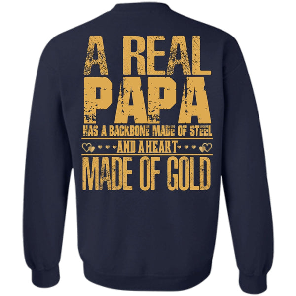 Backbone Made Of Steel T Shirt, I Love Papa Sweatshirt