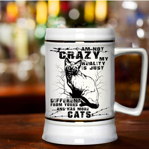 Cute Gift For Cat Lovers Beer Stein 22oz, My Cats Beer Mug