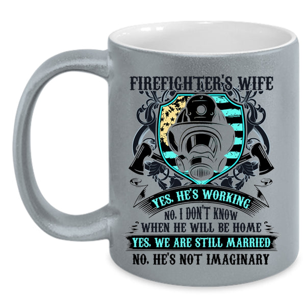 Cute Gift For Wedding Coffee Mug, Firefighter's Wife Accent Mug
