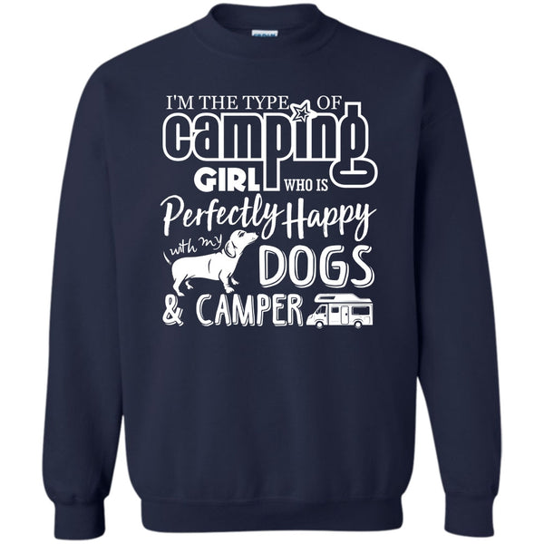 Happy With My Dogs & Camper T Shirt, Coolest Camper Sweatshirt