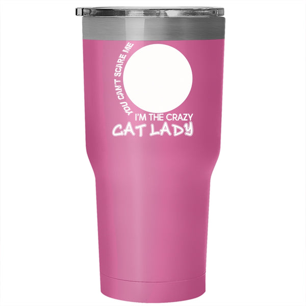 I'm The Crazy Cat Lady Tumbler 30 oz Stainless Steel, Cool Halloween Travel Mug