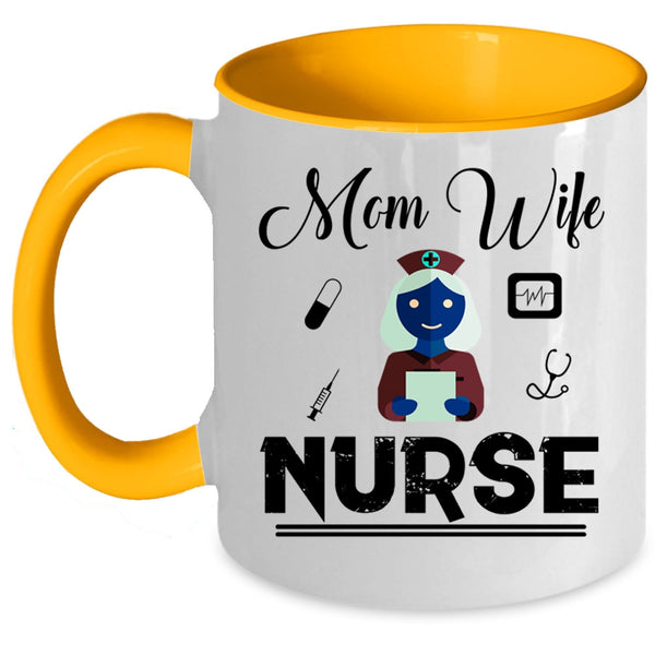 Cute Grandma Coffee Mug, The Best Mom Get Promoted To Grandma Accent Mug