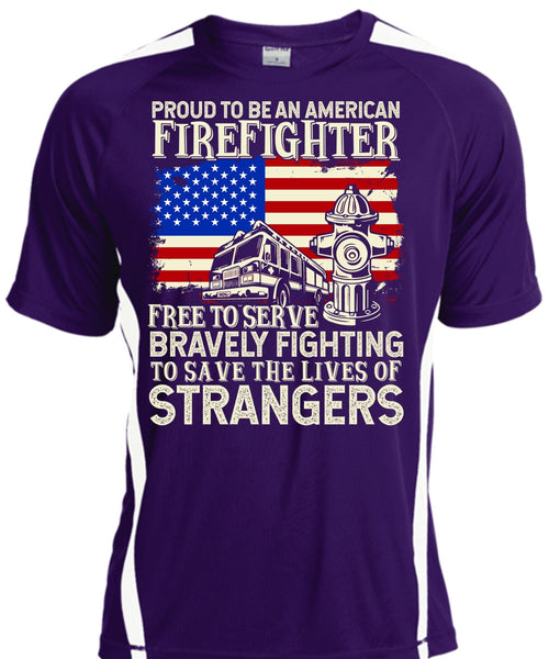 Proud To Be An American Firefighter T Shirt, Bravely Fighting T Shirt, Cool Shirt
