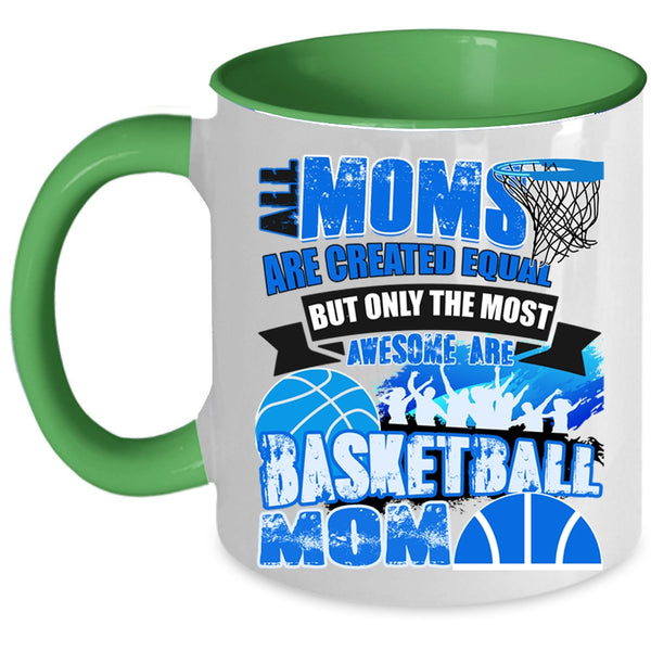 Awesome Mom Coffee Mug, Only The Most Awesome Are Basketball Mom Accent Mug