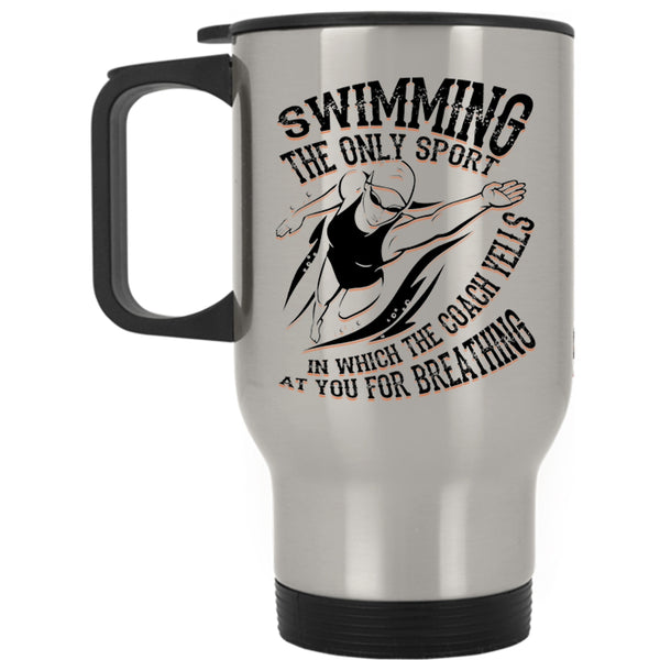 Awesome Gift For Swimmer Travel Mug, Swimming Mug