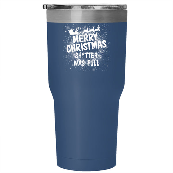 Merry Christmas Tumbler 30 oz Stainless Steel, Christmas Family Vacation Travel Mug