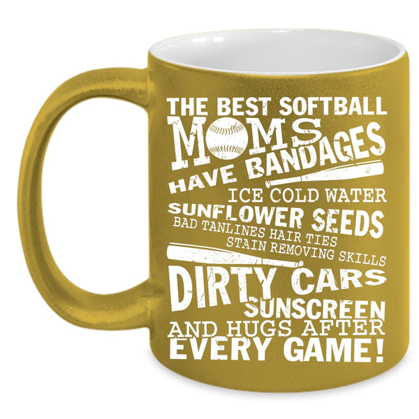The Best Softball Moms Coffee Mug, I Love Softball Coffee Cup