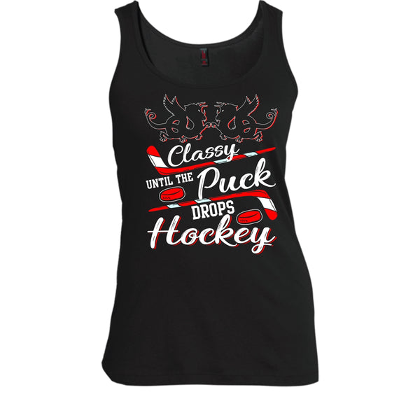 Classy Until The Puck Drops Hockey T Shirt, Merry Christmas T Shirt, Cool T Shirt