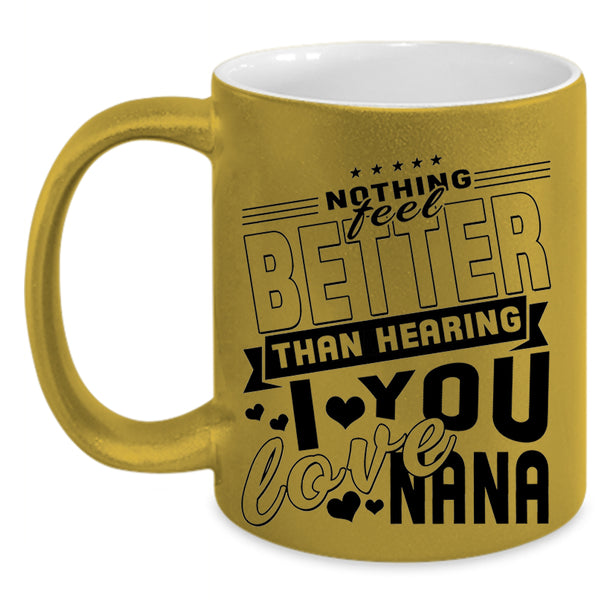 Cute Grandkids Coffee Mug, I Love You Nana Accent Mug