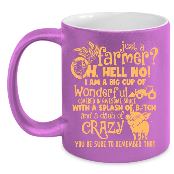 Just A Farmer Coffee Mug, Funny Gift For Farmer Coffee Cup
