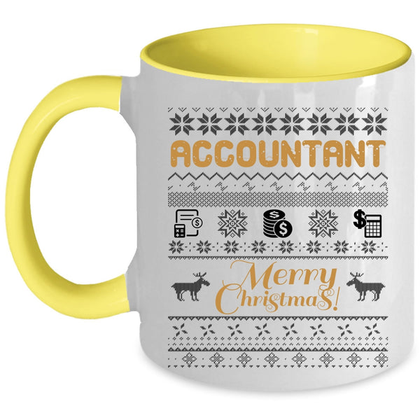 Merry Christmas Coffee Mug, Accountant Accent Mug