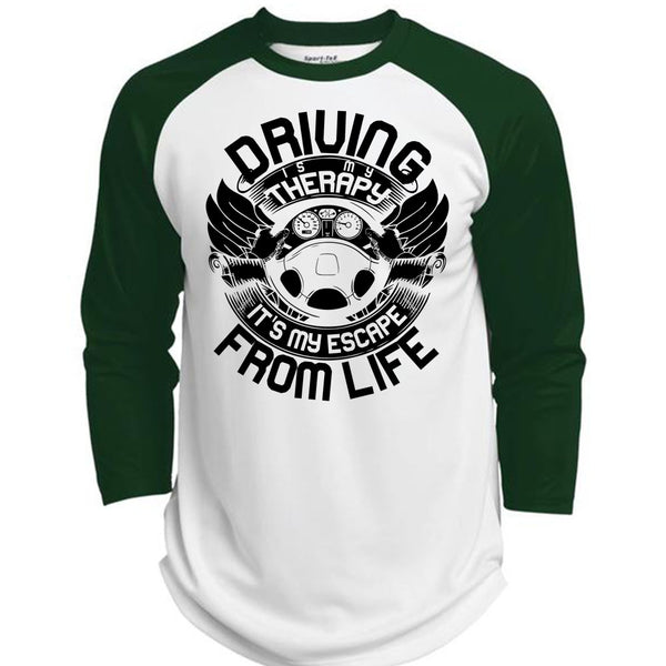 Driving Is My Therapy T Shirt, I Love Car T Shirt, Awesome T-Shirts  (Polyester Game Baseball Jersey)