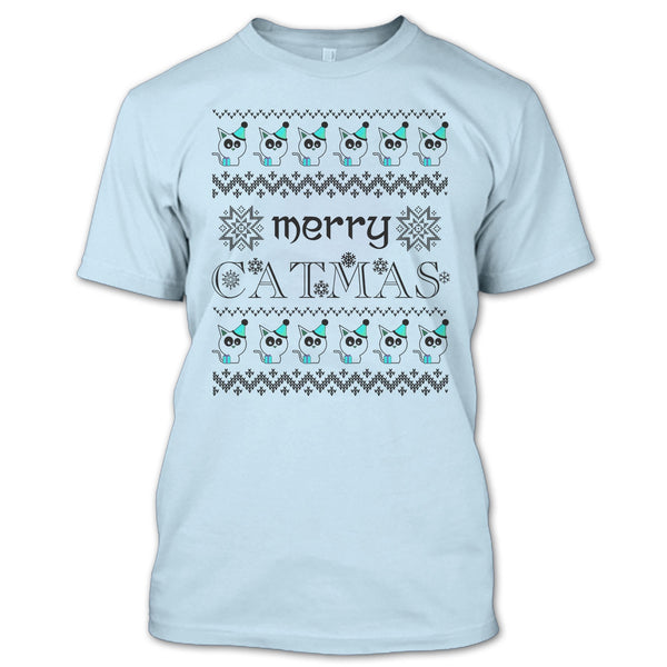 Merry Catmas T Shirt, Merry Christmas Gift T Shirt