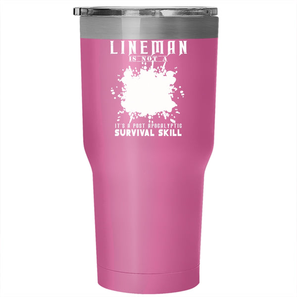 Lineman Is Not A Career Tumbler 30 oz Stainless Steel, Cool Lineman Travel Mug