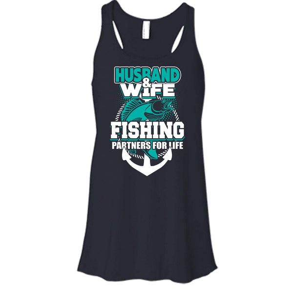 Husband & Wife T Shirt, Fishing Partners For Life T Shirt, Cool T Shirt