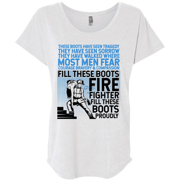 Firefighter Fill These Boots Proudly T Shirt, I Love Firefighter T Shirt, Awesome T-Shirts