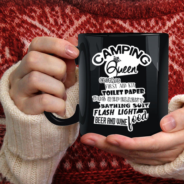 Camping Queen Coffee Mug, Beer And Wine Coffee Cup