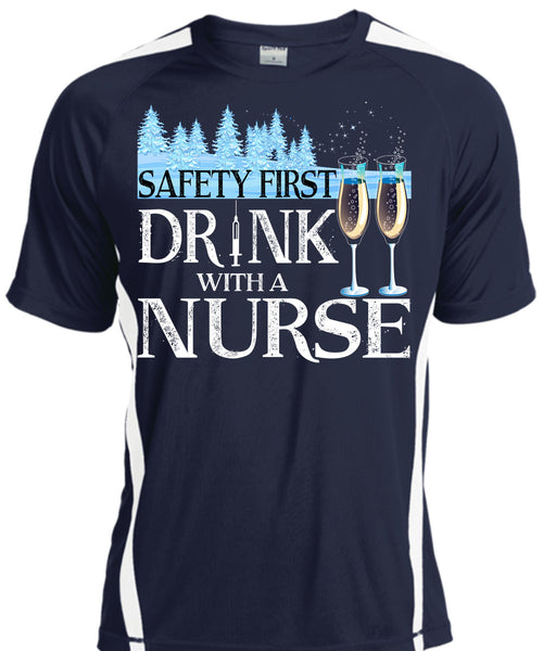 Safety First Drink With A Nurse T Shirt, I Love Christmas T Shirt, Cool Shirt