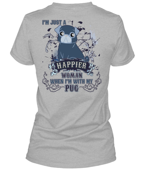 I'm With My Pug T Shirt, I Love Pug T Shirt