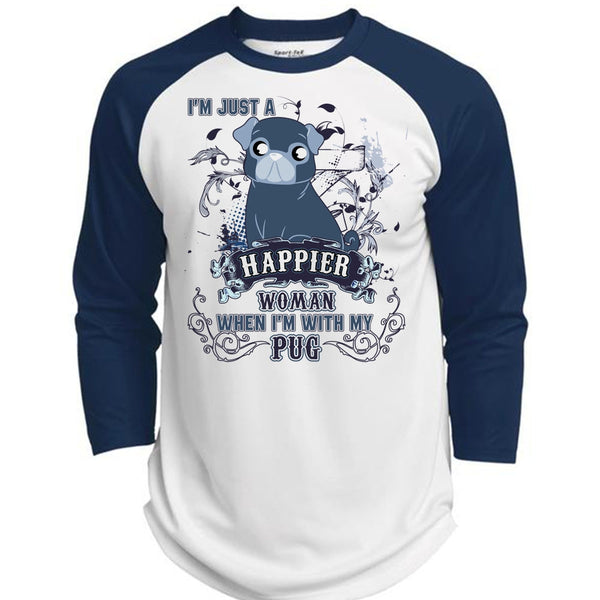 I'm With My Pug T Shirt, I Love Pug T Shirt, Awesome T-Shirts  (Polyester Game Baseball Jersey)