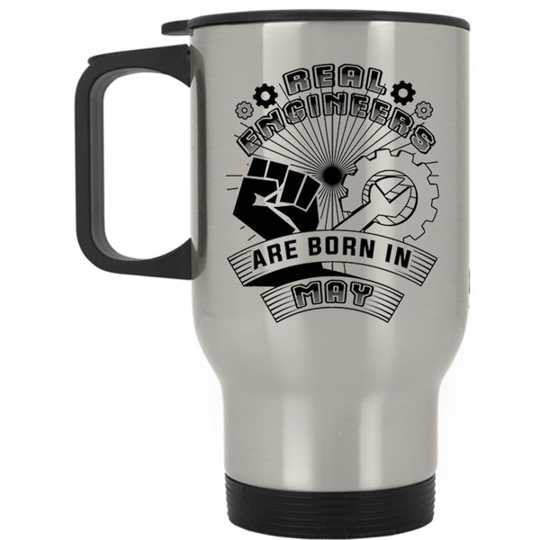 May Birthday Travel Mug, Real Engineers Are Born In May Mug