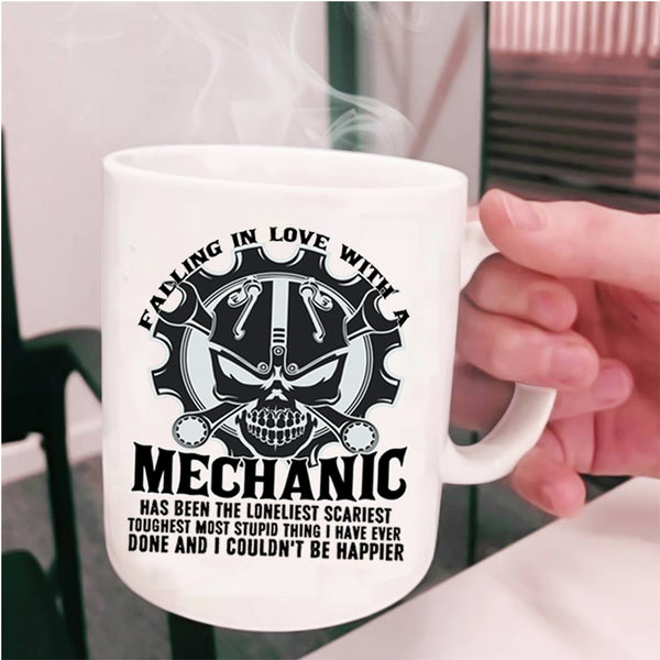 I Love Mechanic Coffee Mug, Falling Love With A Mechanic Cup