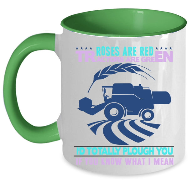 Tractors Are Greens Coffee Mug, Roses Are Red Accent Mug