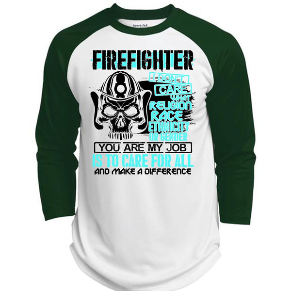 Firefighter I Don't Care T Shirt, Being A Firefighter T Shirt, Awesome T-Shirts  (Polyester Game Baseball Jersey)