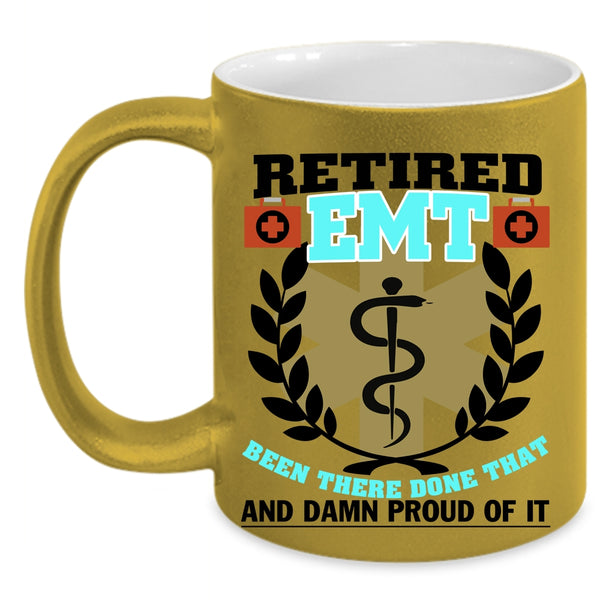Cool Retirement Coffee Mug, Retired Emt Accent Mug
