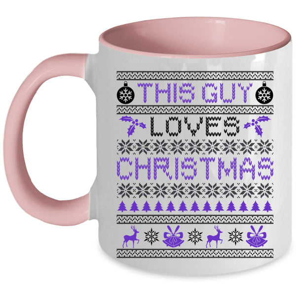 Cute Christmas For Son Coffee Mug, This Guy Loves Christmas Accent Mug
