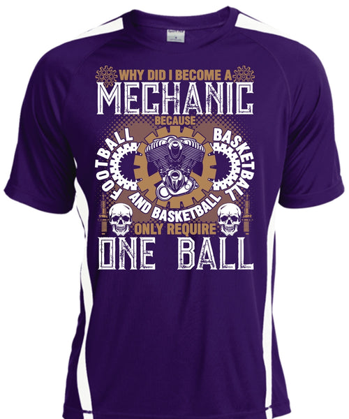 Why Did I Become A Mechanic T Shirt, Football And Basketball T Shirt, Cool Shirt