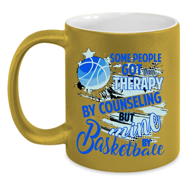 Cool Sporty Coffee Mug, Basketball Accent Mug