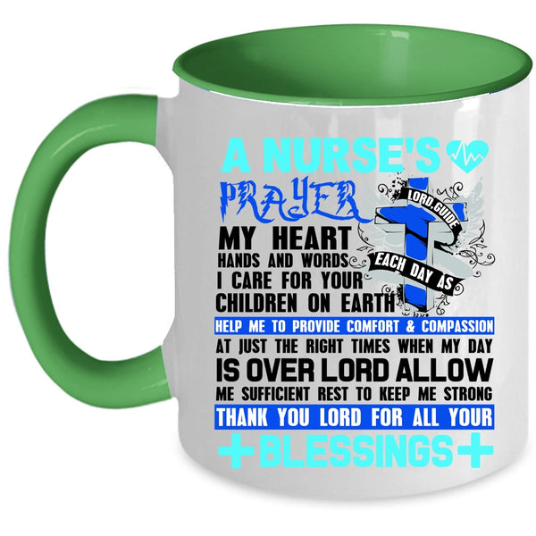 Best Gift For Nurses Coffee Mug, A Nurse's Prayer Accent Mug