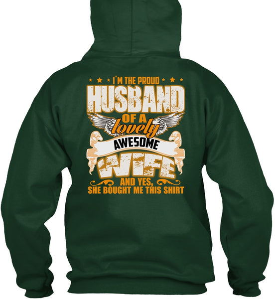 I'm The Proud Husband T Shirt, Lovely Awesome Wife T Shirt